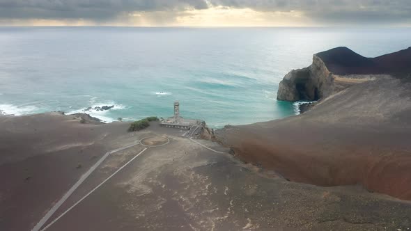 Atlantic Ocean Washing Faial Island Azores