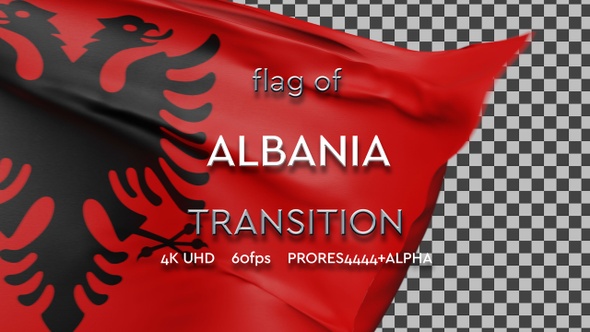 Flag of Albania Transition | UHD | 60fps