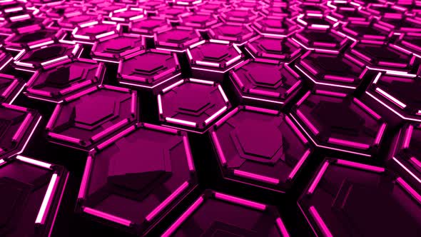 Pink Hexagon Background