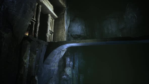 Old Stone Bridge Inside Big Cave alt