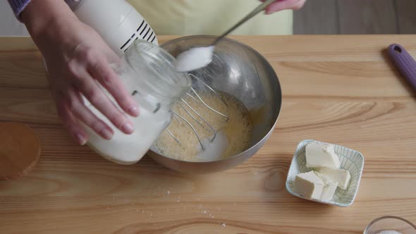 Woman Is Making Sweet Dough