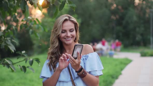 Female Finishes Talking with Her Lover on Phone, Slow Motion