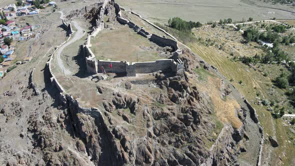 aerial view ancient castle