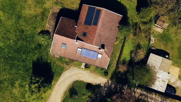 Top view of the House in the Farm