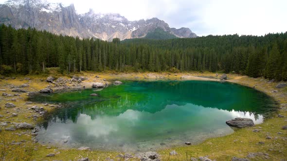 Lake Carezza Western Dolomites Italy