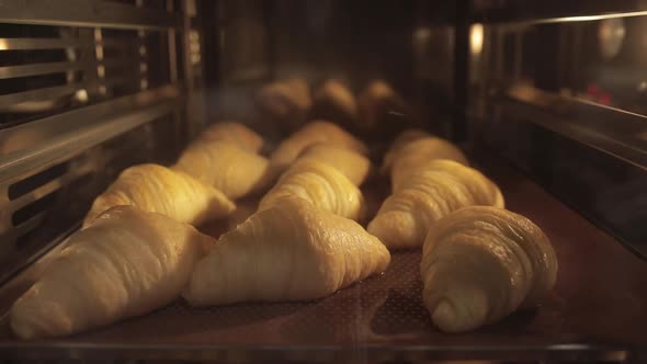 Timelapse of Freshly Baked Croissants