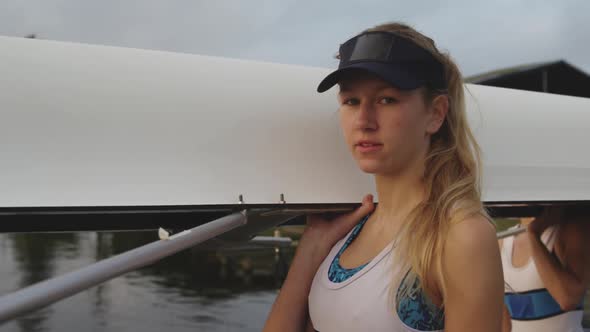 Portrait of a female rower