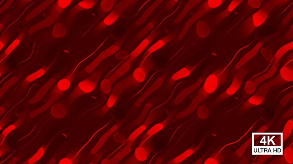 Abstract Wavy Red Line Moving 4K