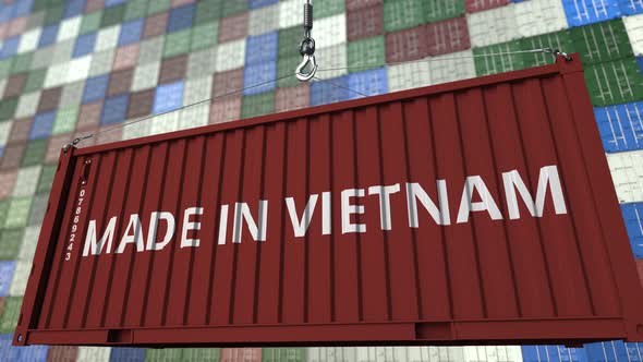 Loading Container with MADE IN VIETNAM Text