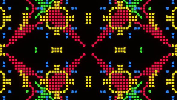 VJ Loop Animation of Pixel Mosaic Ver09