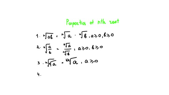 Properties of Nth Root