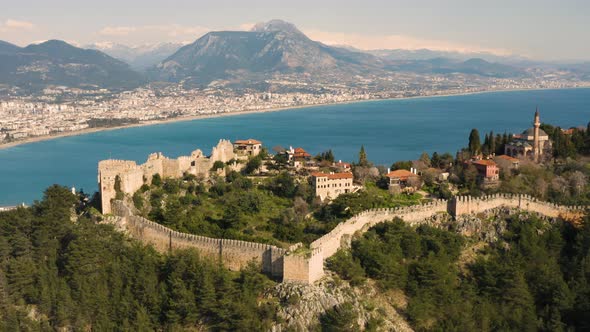 Aerial View of Alanya Castle