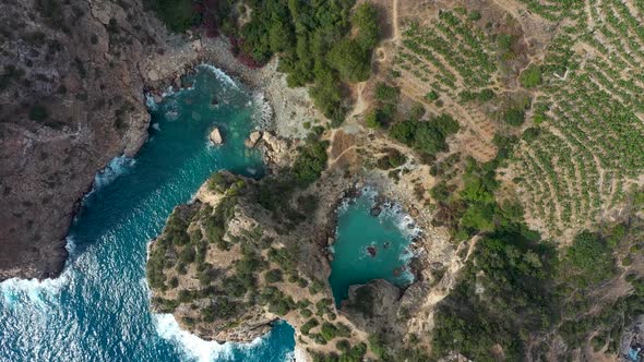 Blue Lagoon in Turkey Filmed on a Drone