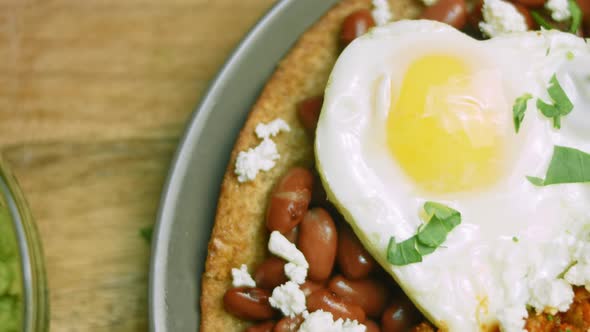 Huevos Rancheros with Heartshaped Egg