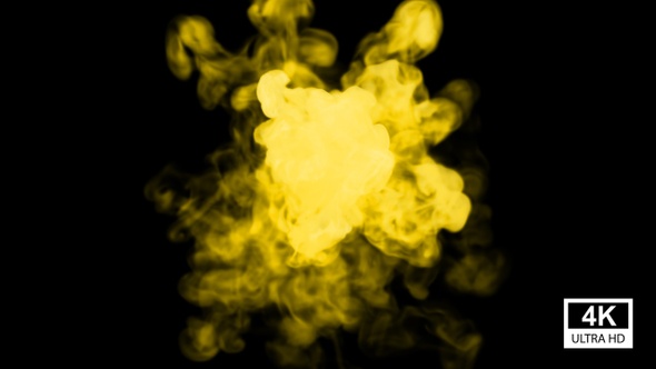 Yellow Smoke Rotation 4K