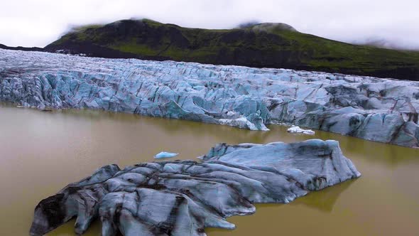 Svinafellsjokull Glacier in Vatnajokull Iceland
