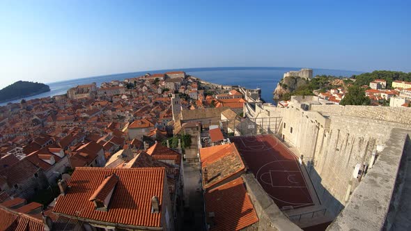 View on Dubrovnik Old Town from the City Walls, Croatia