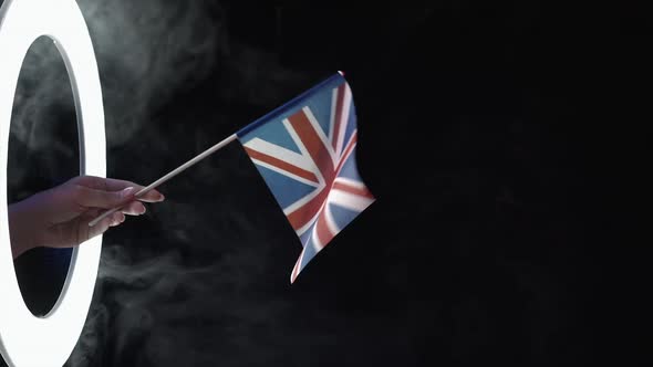 Union Jack United Kingdom Great Britain Hand Flag