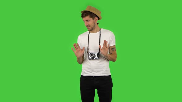 Confident Guy Is Pointing Himself, Say Who Me No Thanks i Do Not Need, Green Screen