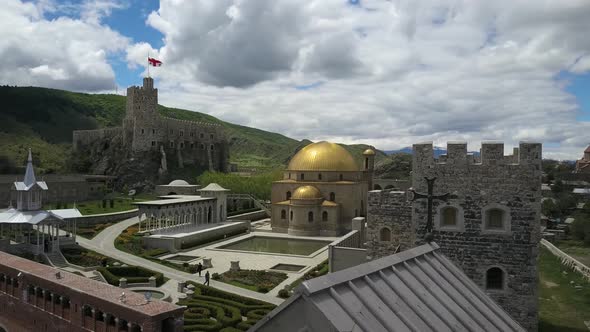 Aerial View of Rabati Fortress in Akhaltsikhe, Georgia