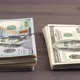Pack of one hundred american dollars moving from left to right - VideoHive Item for Sale