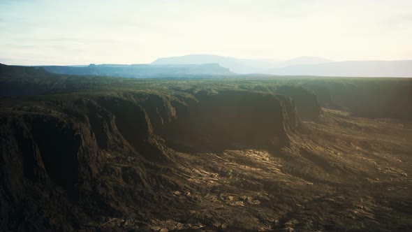 Rocky Desert at Dramatic Sunrise