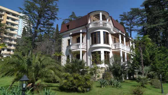 View of the old fashioned luxury villa