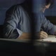 Young Man Artist Draws A Sketch In The Office at Night - VideoHive Item for Sale