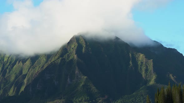 time-laps of the stairway to heaven on Oahu Hawaii