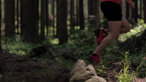 Male Runner Feet Running Outdoor