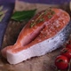 4K - Healthy Food - Atlantic salmon steak with ingredients - VideoHive Item for Sale