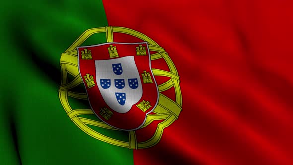 Portugal Satin Flag 4K Video