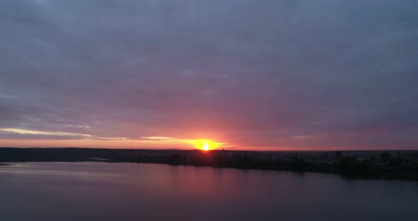 Sunset On A Lake In Ukraine