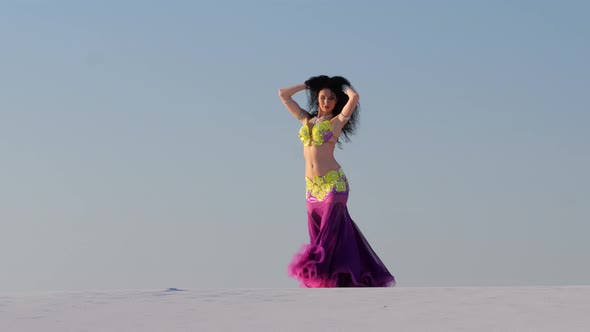 Girl Dances Belly Dancing