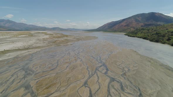 Landscape of Parched River Philippines,Luzon