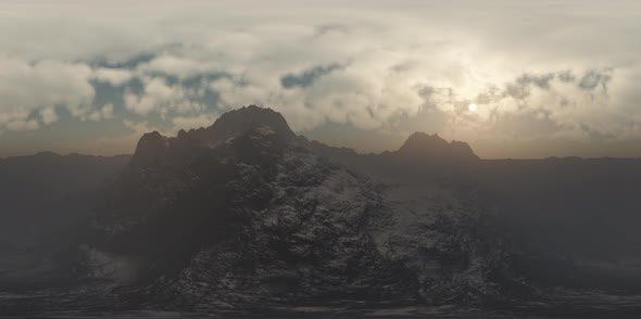 Aerial Vr 360 Panorama of Mountains