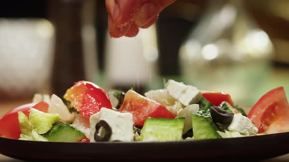 Chef Cooking Vegetable Salad