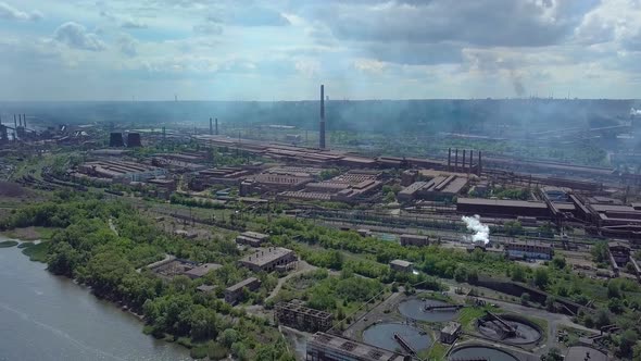 Aerial View of Metallurgical Plant