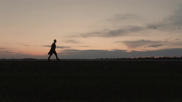 Alone Lonely Man Walking