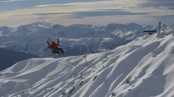 Paragliding over mountains