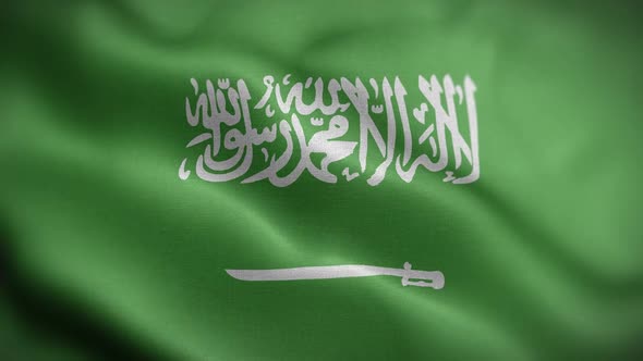 Saudi Arabia Flag Textured Waving Front Background HD