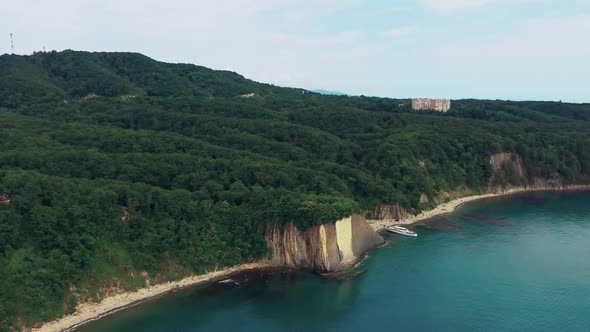 Kiselev's Rock near Tuapse, Black Sea, Russia