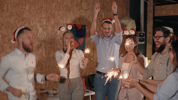 Cheerful People at the Party