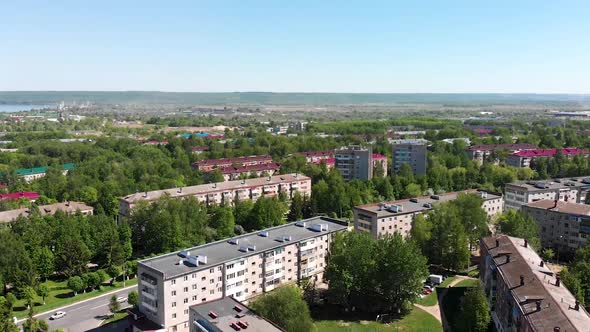 Aerial View of Novocheboksarsk in Russia