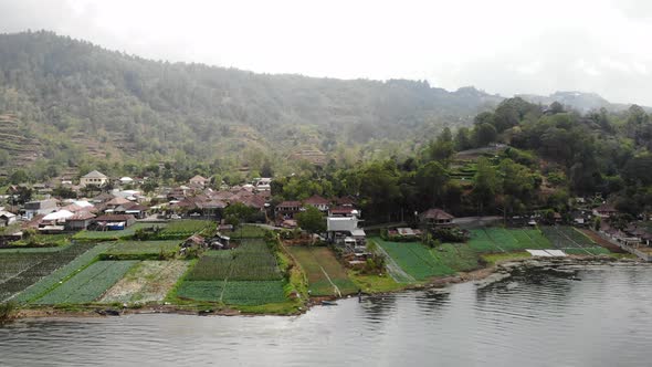 Fields in the Kintamani Village in Bali, Indonesia