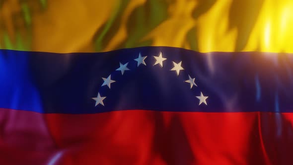 Venezuela Flag with Edge Bump