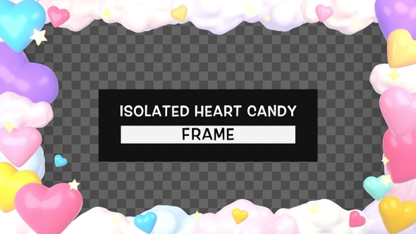 Isolated Heart Candy Frame
