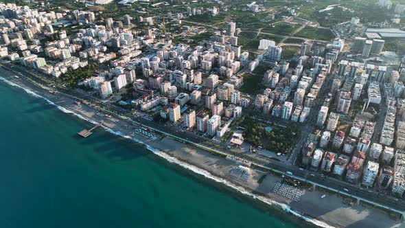 Mahmutlar aerial view Turkey Alanya 4 K