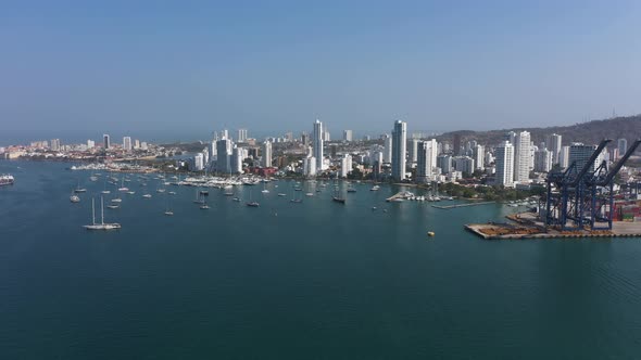 Cartagena Harbor with City Panorama