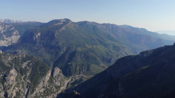 Aerial Shot of the Grlo Sokolovo Gorge Korita Montenegro